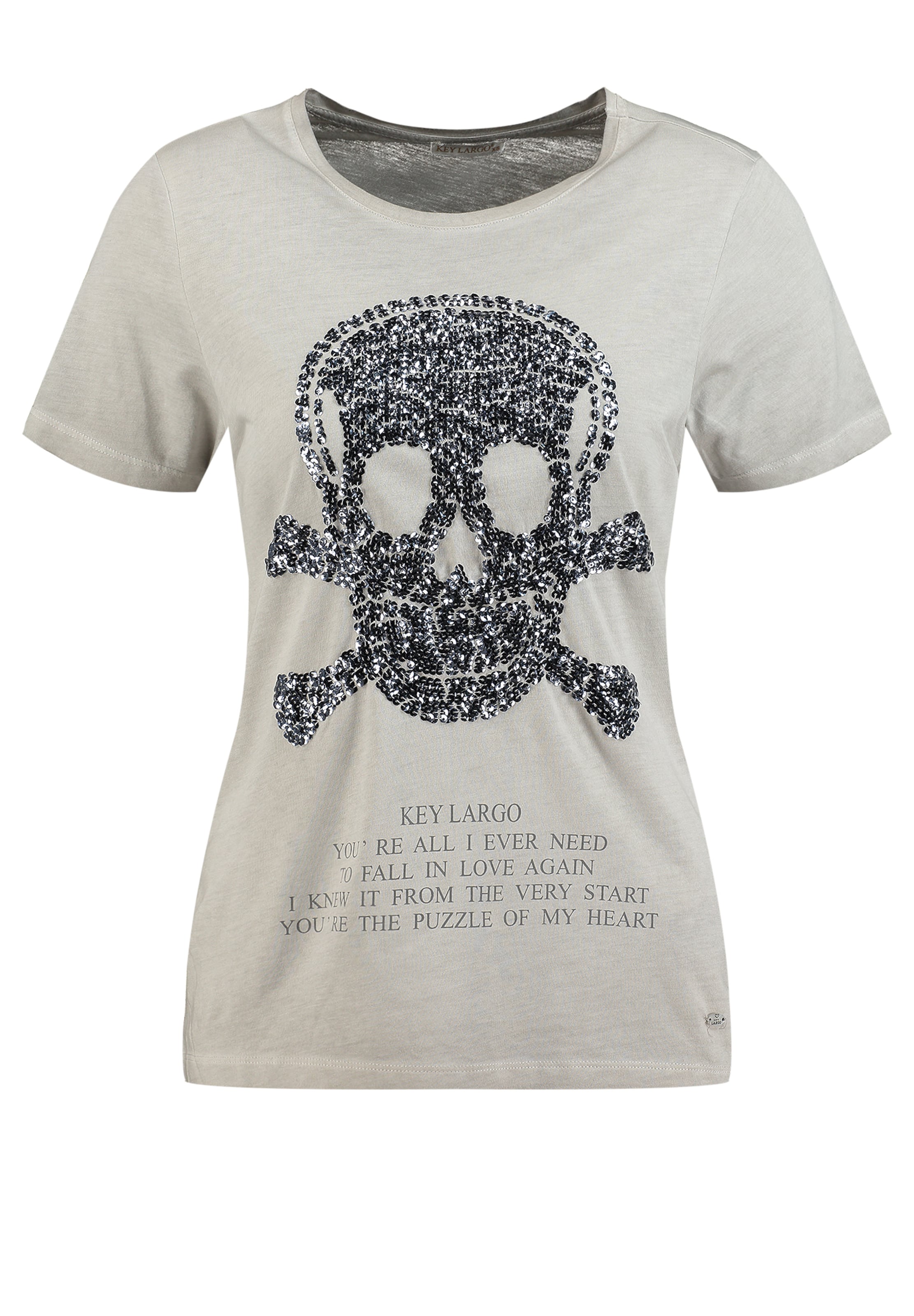 Key Largo Shirts 'Bone' i grå: forside