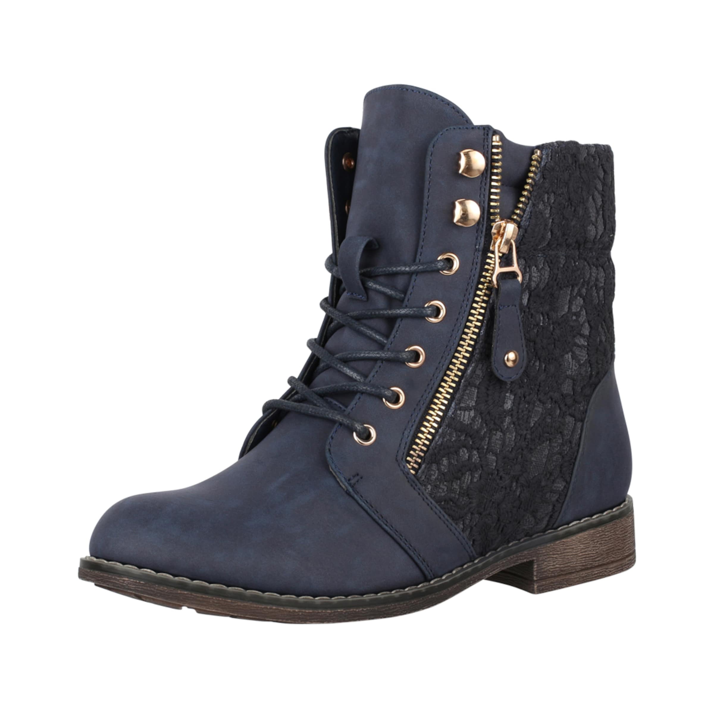 Elara Schnürstiefelette in Blau: Vorderseite