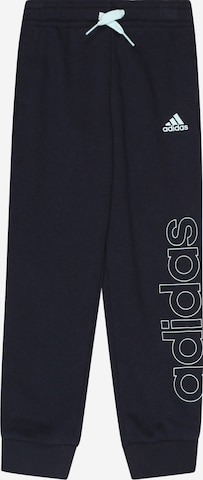 ADIDAS PERFORMANCE Workout Pants in Blue: front