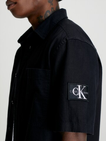 Calvin Klein Jeans Regular fit Overhemd in Zwart