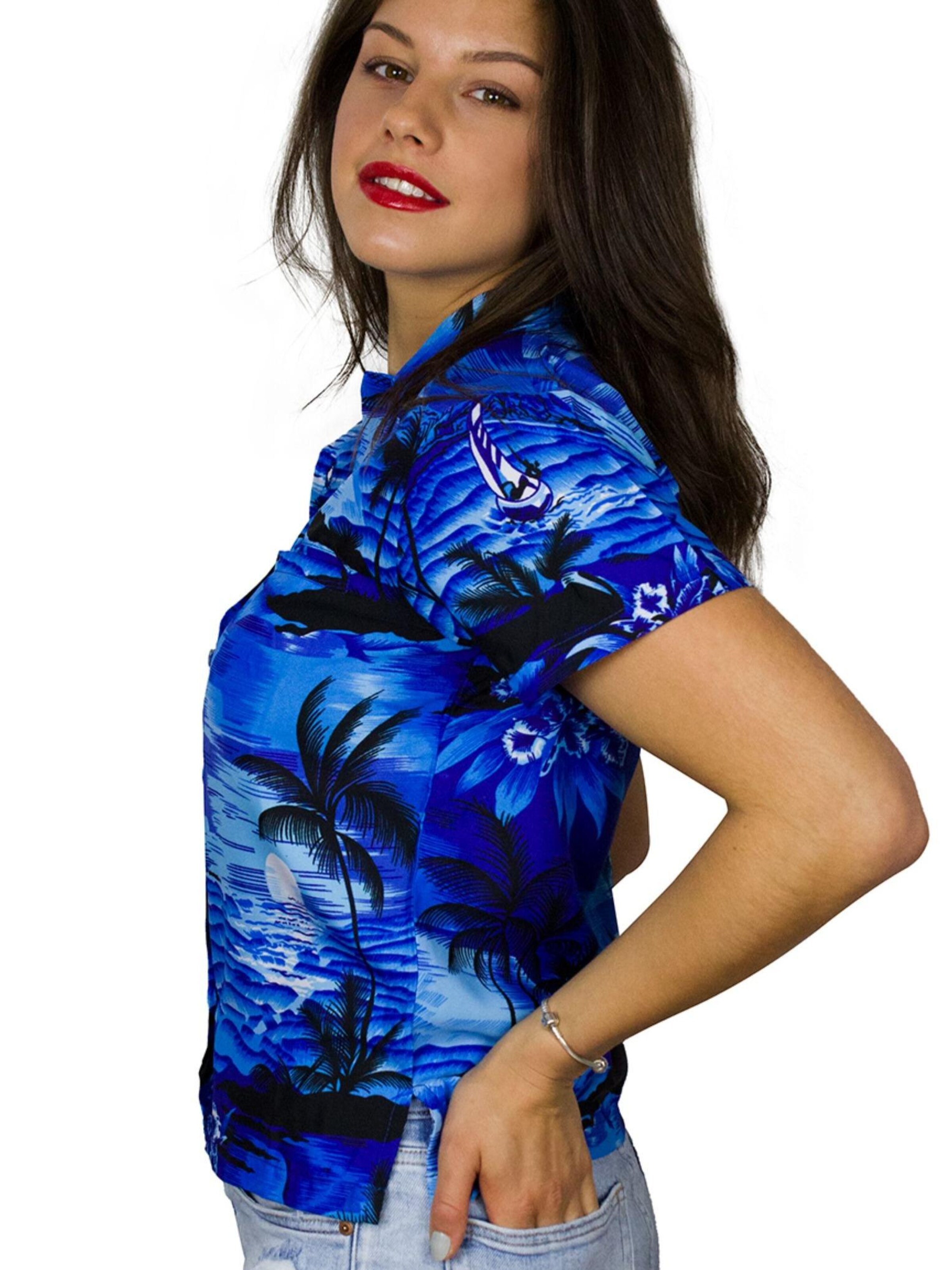 King Kameha Blouse 'Surf' in Blue