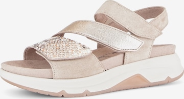 GABOR Hiking Sandals in Beige: front