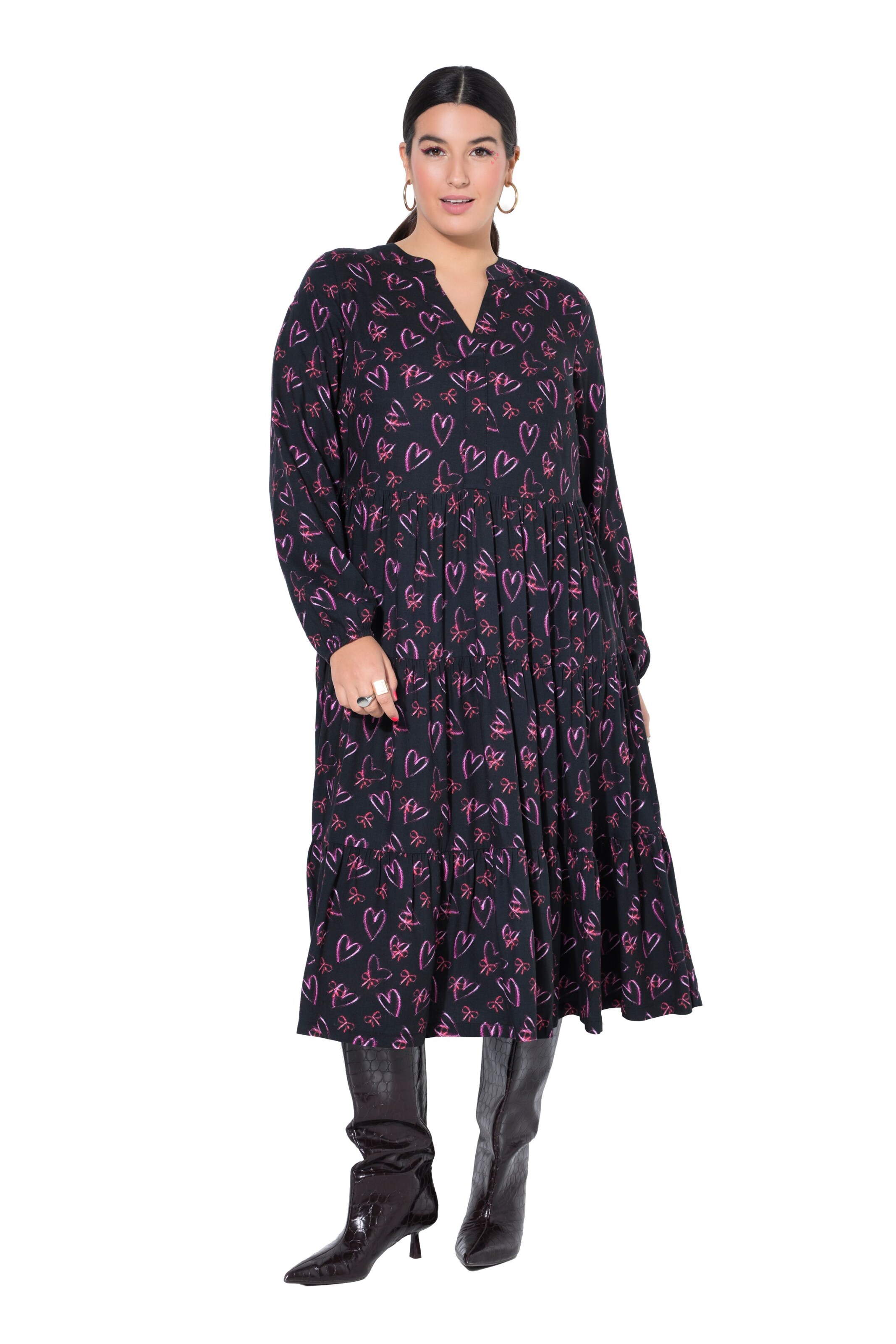 Studio Untold Jurk in Zwart: voorkant