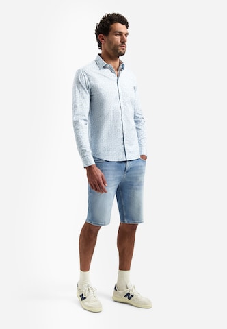 No Excess Regular fit Button Up Shirt in Blue