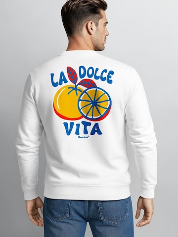 Neverless Sweatshirt 'La dolce Vita' in Weiß
