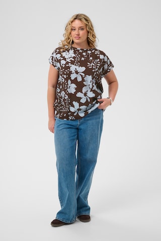 KAFFE CURVE Bluse in Braun