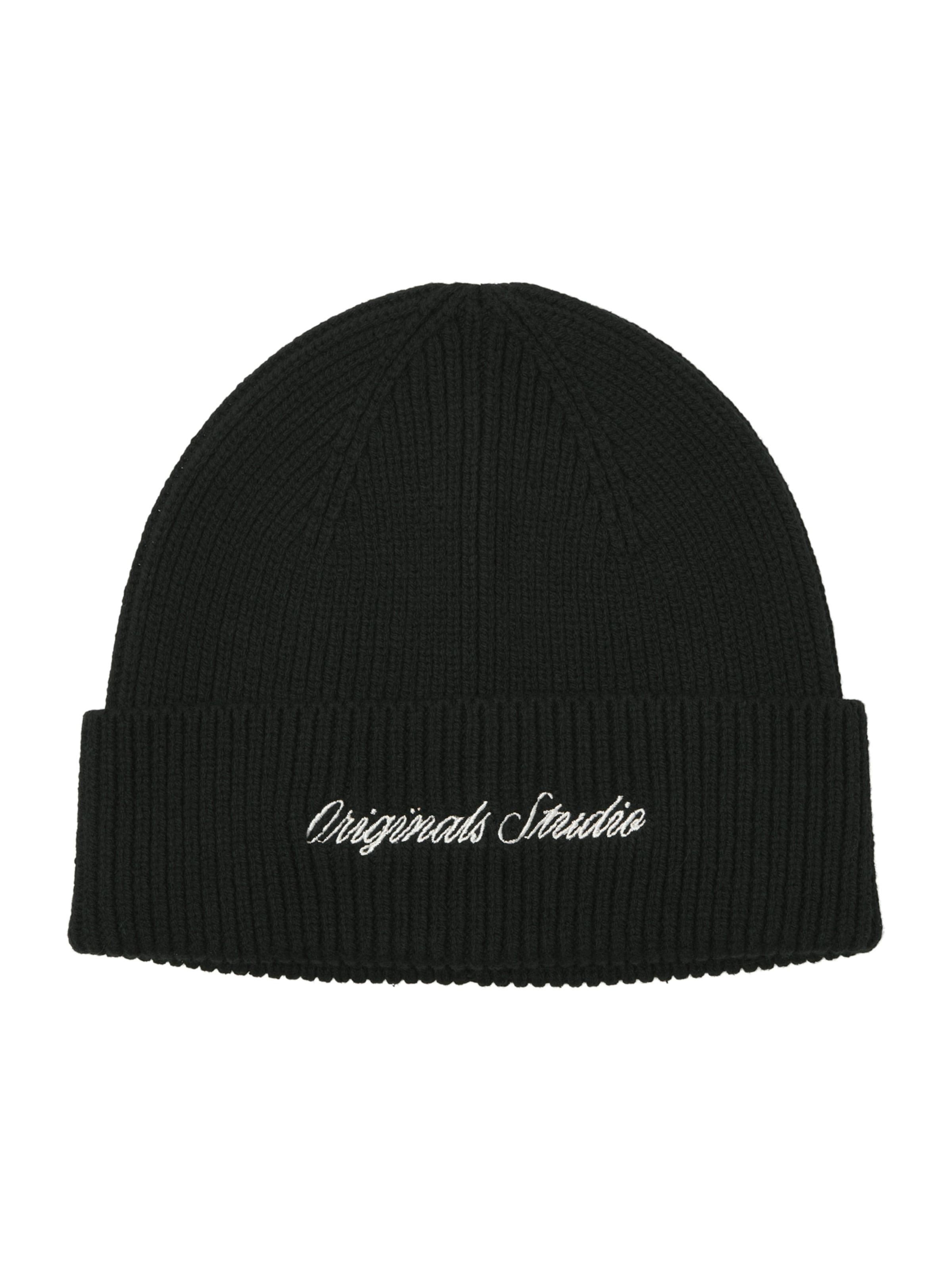 juoda JACK &amp; JONES Megzta kepurė &#x27;JACNORREBRO&#x27;: priekis