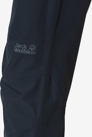 JACK WOLFSKIN Tapered Outdoor Pants 'Rainy Days' in Blue