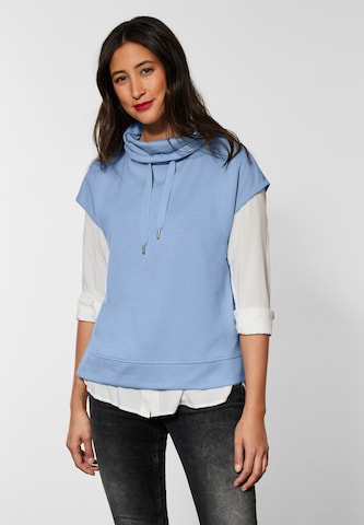 STREET ONE Sweatshirt in Blauw: voorkant