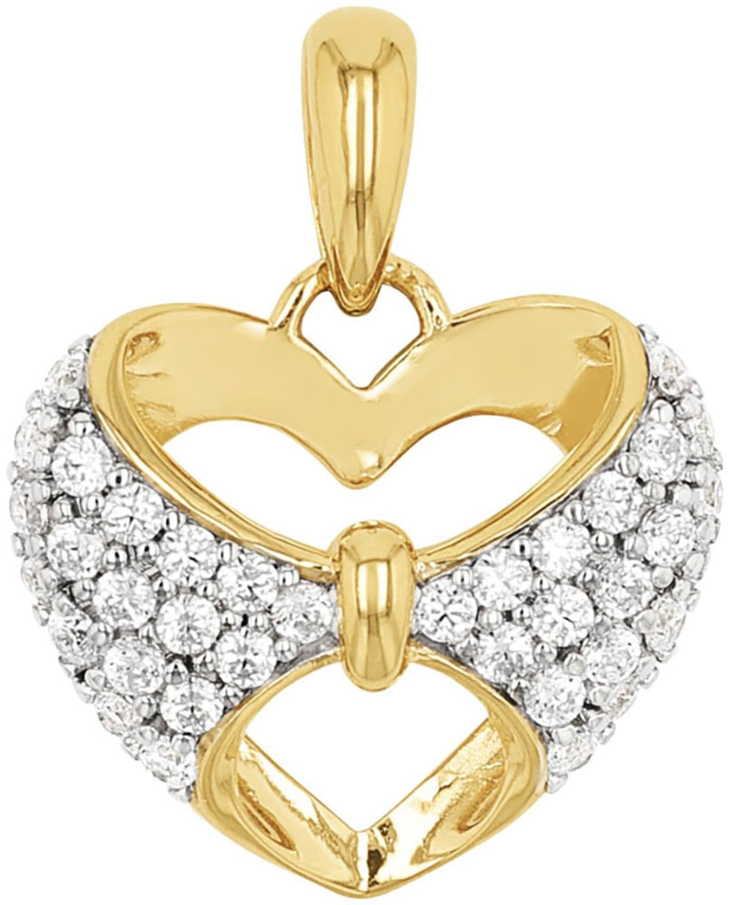 AMOR Pendant in Gold: front