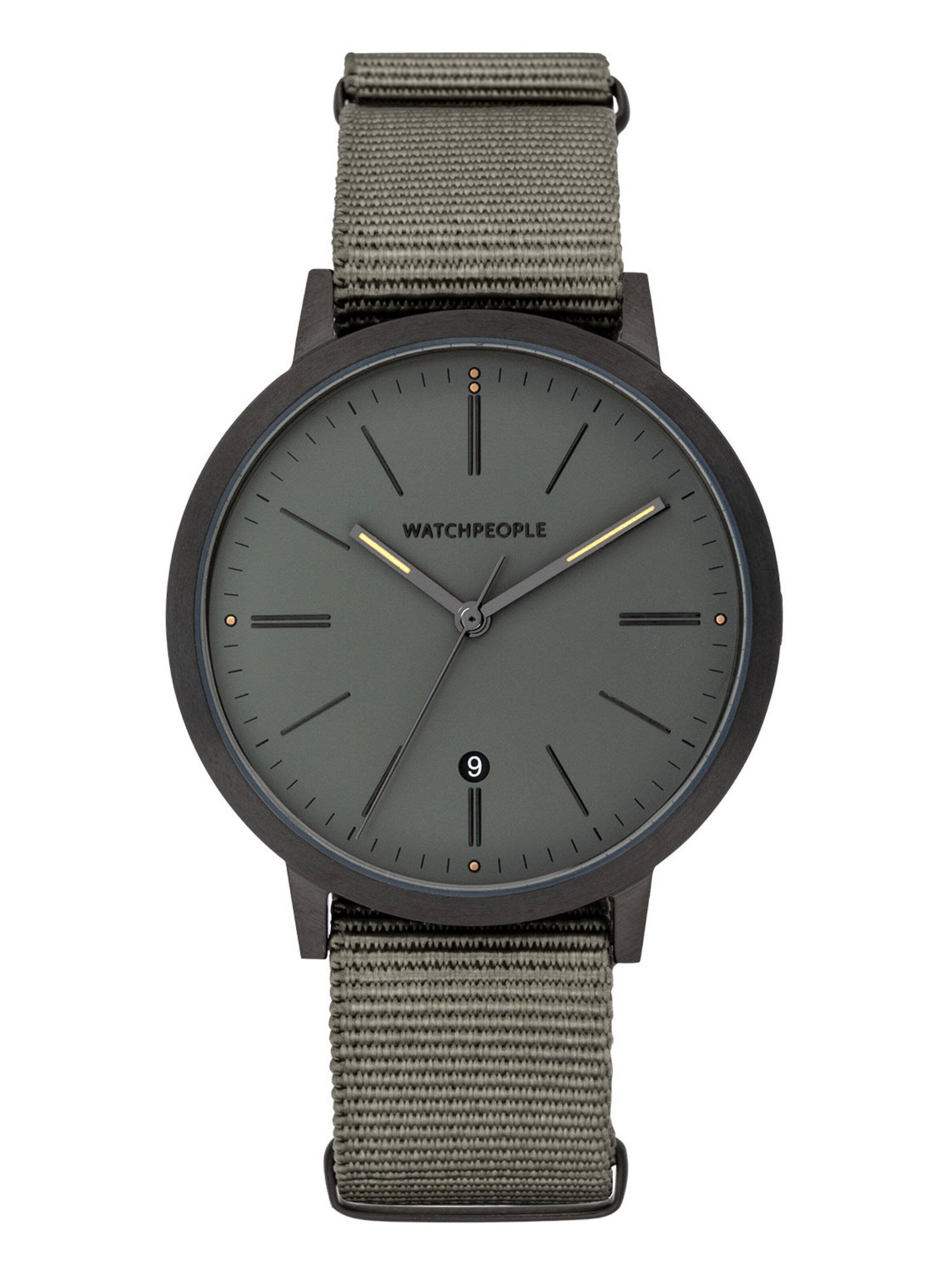 WALTER GROPIUS Analog Watch 'HIDDEN NATO GREY' in Grey: front