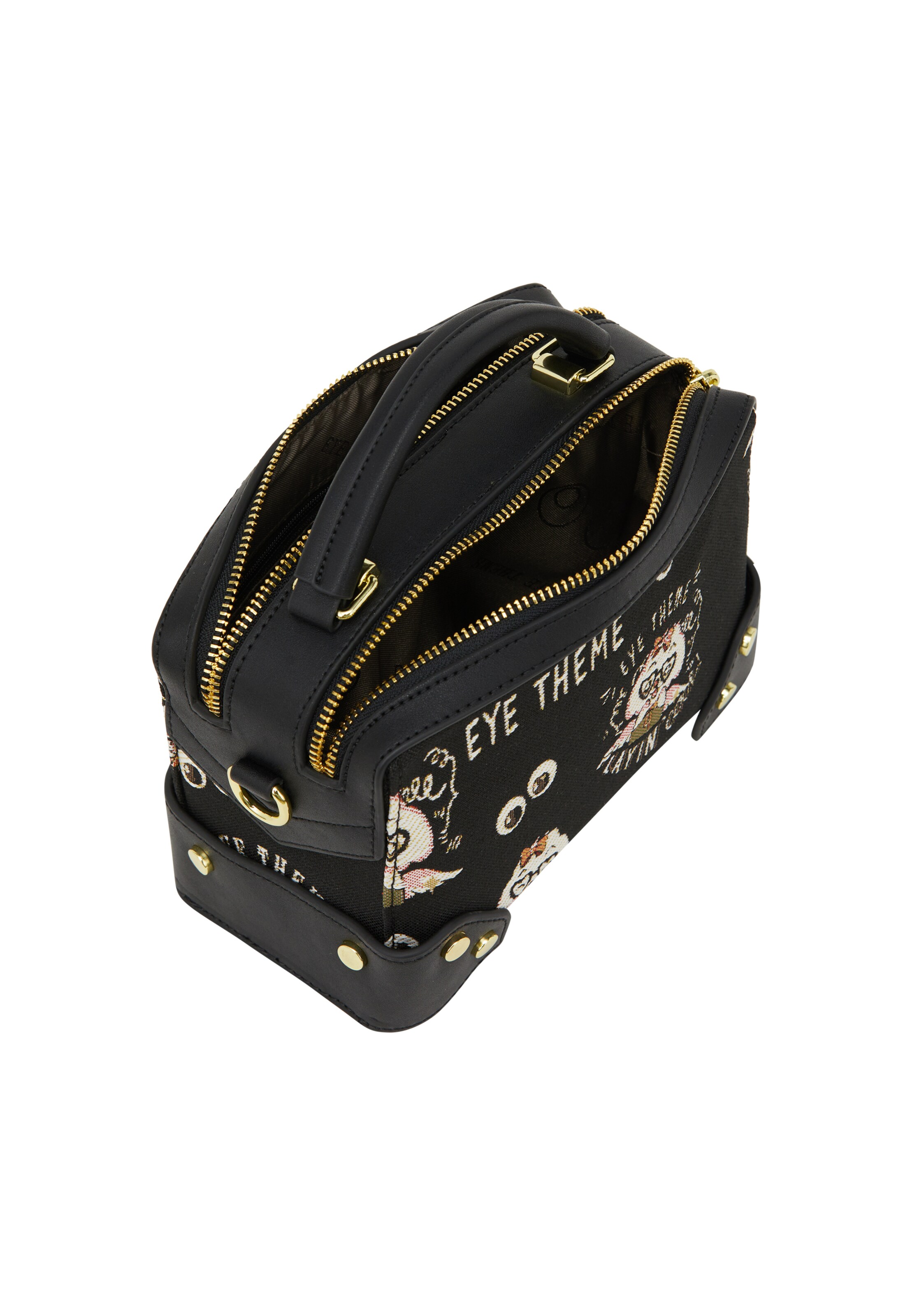 MYMO Τσάντα χειρός 'Pop Eyetheme' σε μαύρο