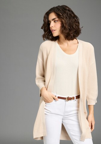 LAURA SCOTT Knit Cardigan in Beige