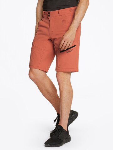 ZIENER Regular Workout Pants 'NELAT' in Orange