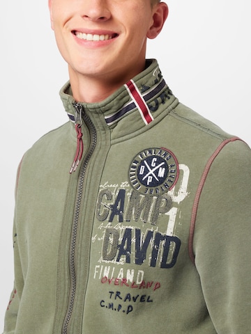 CAMP DAVID Sweatjacke in Grün