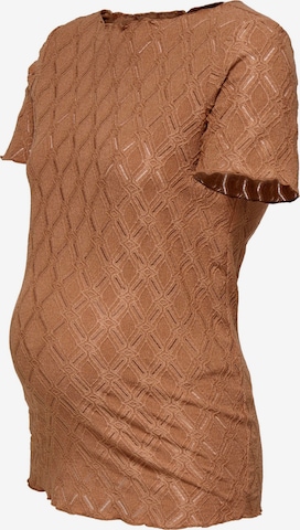 Only Maternity - Camiseta 'OLMJunila' en marrón: frente