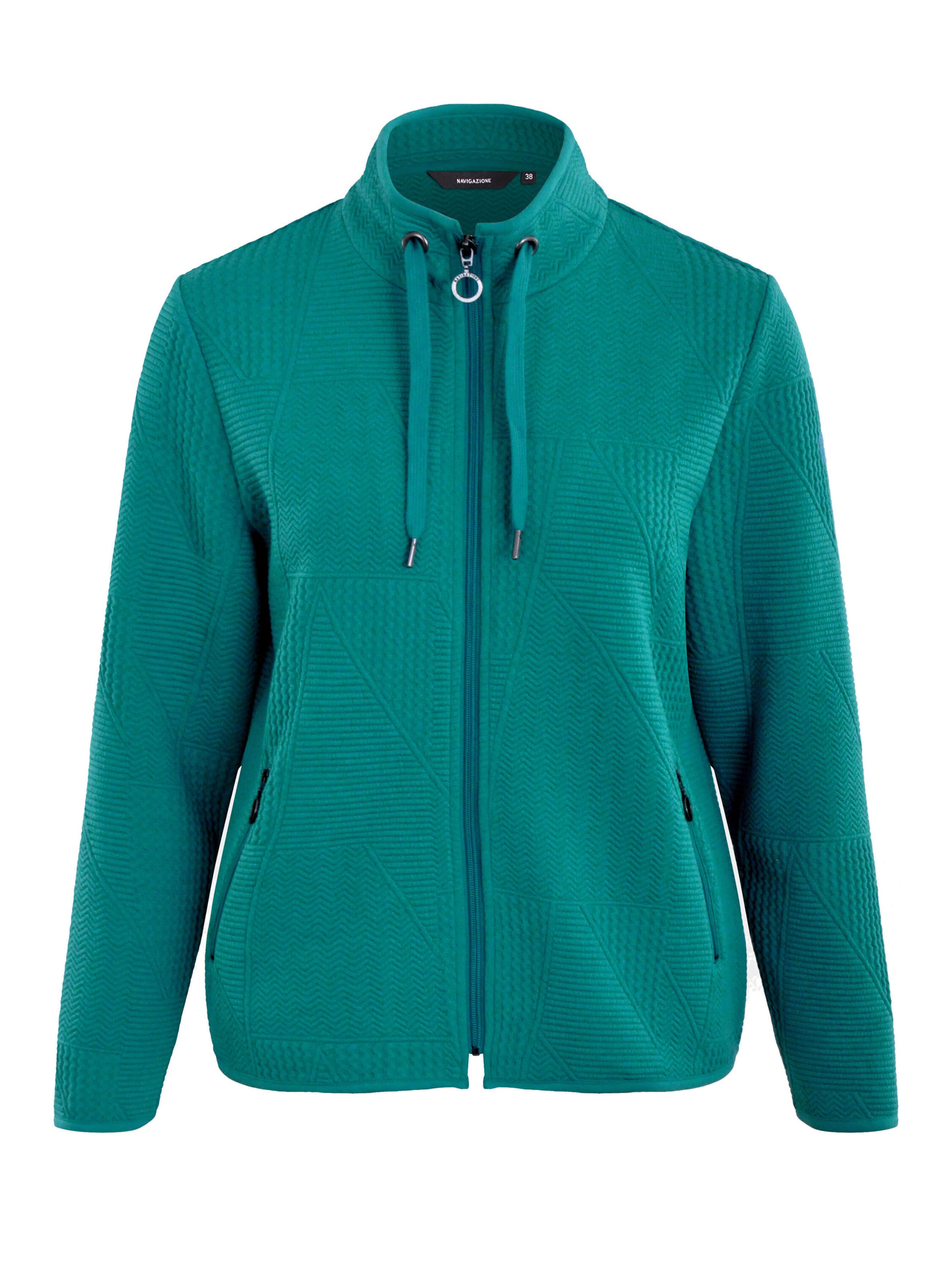 Navigazione Sweatjacke in Grün: Vorderseite