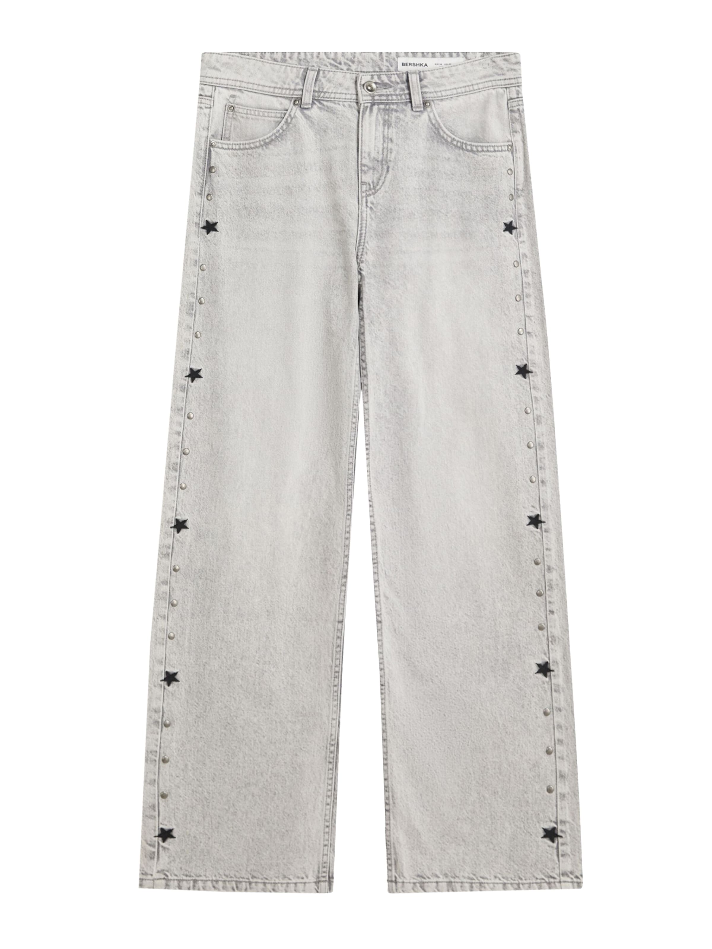 Bershka Luźne Jeansy w kolorze szary: przód