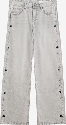 Baggy Jeans de la Bershka pe gri: față