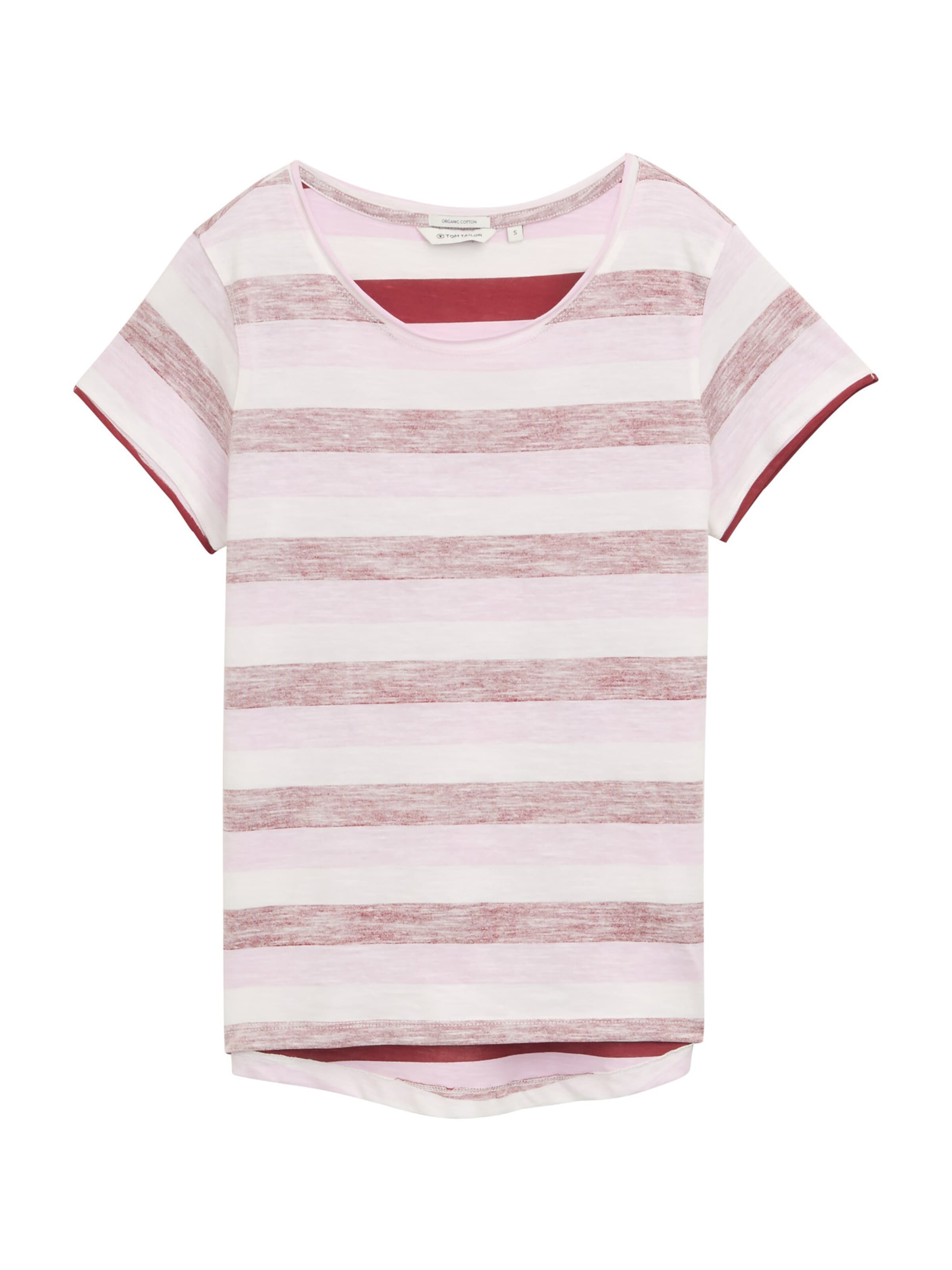 T-shirt TOM TAILOR en rouge : devant