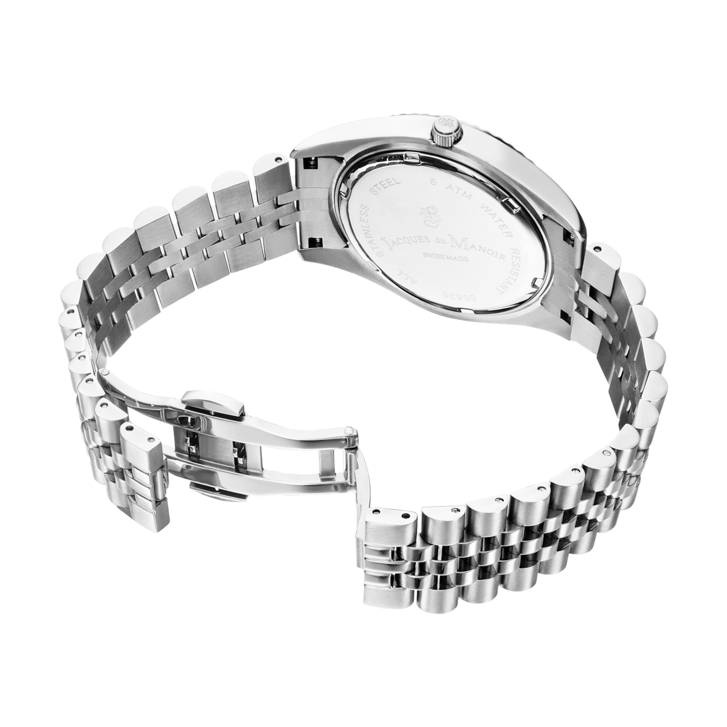 Montre à affichage analogique Jacques du Manoir en argent