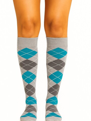 Lycille Kniestrümpfe in Grau: Vorderseite