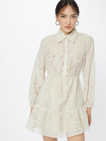 Sisley Shirt dress in Beige: front