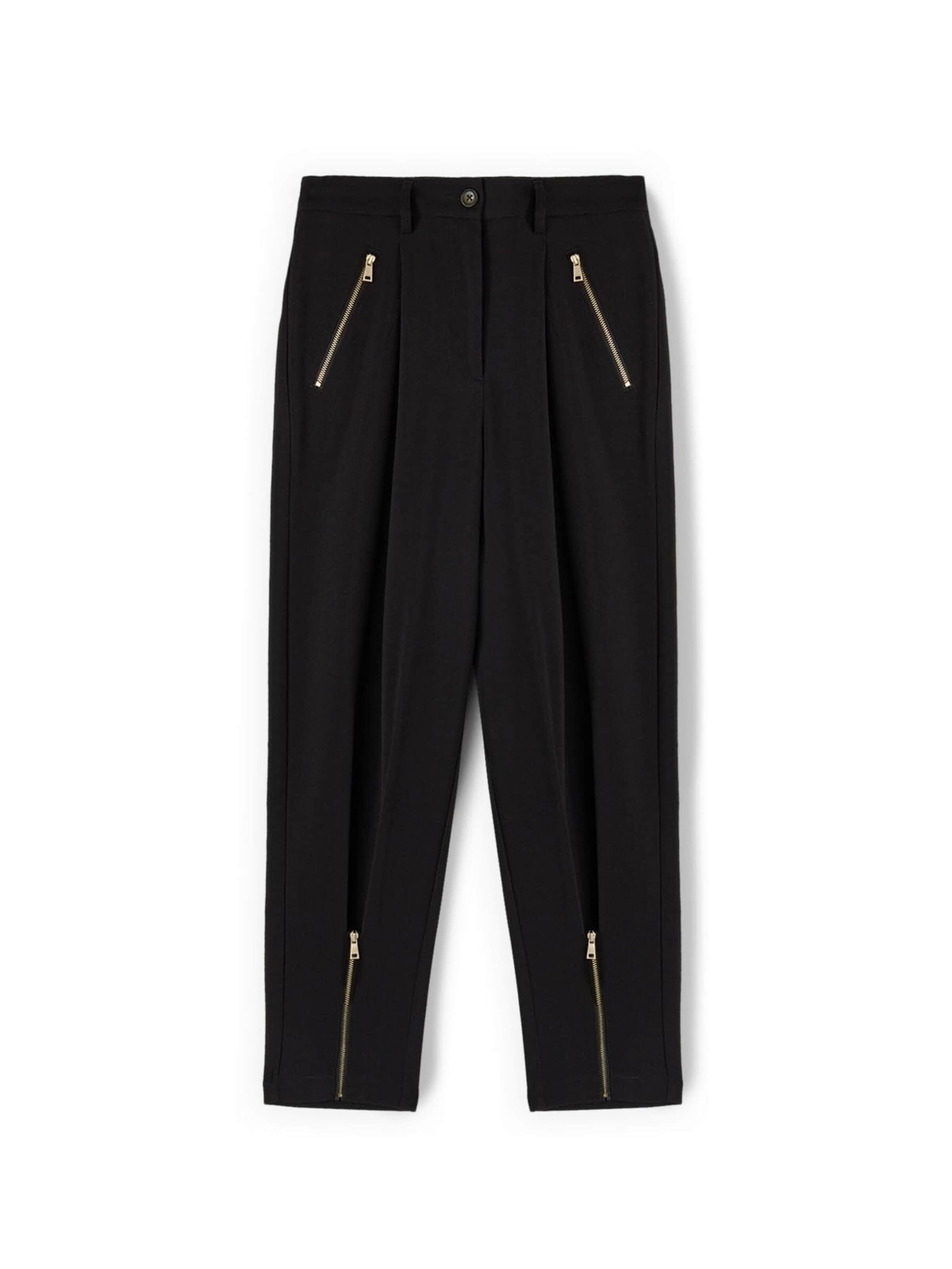 Loosefit Pantalon MOTIVI en noir : devant