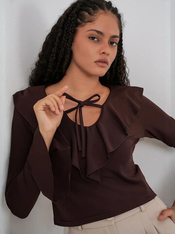 Bigdart Blouse in Brown: front