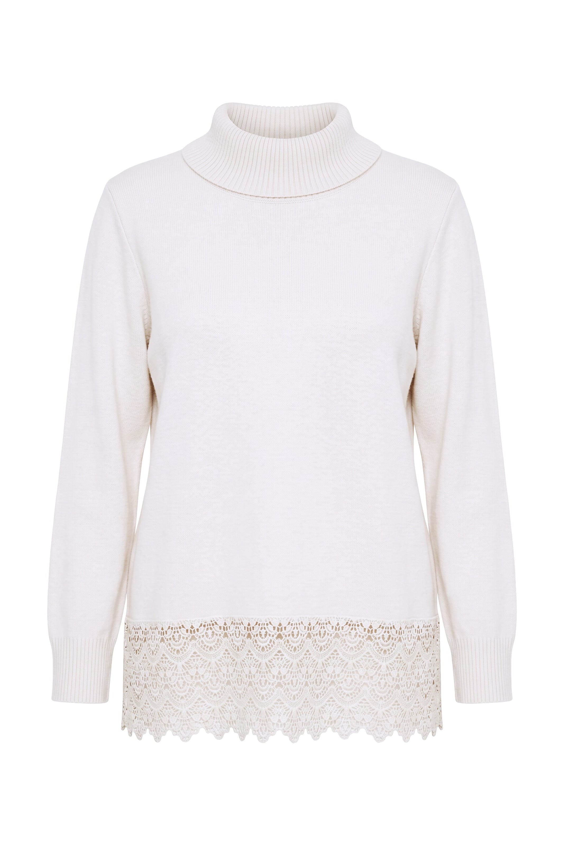 Ulla Popken Pullover in Weiß: Vorderseite