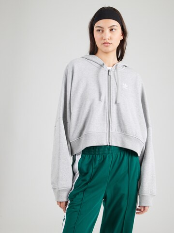 Veste de survêtement 'Essentials' ADIDAS ORIGINALS en gris : devant