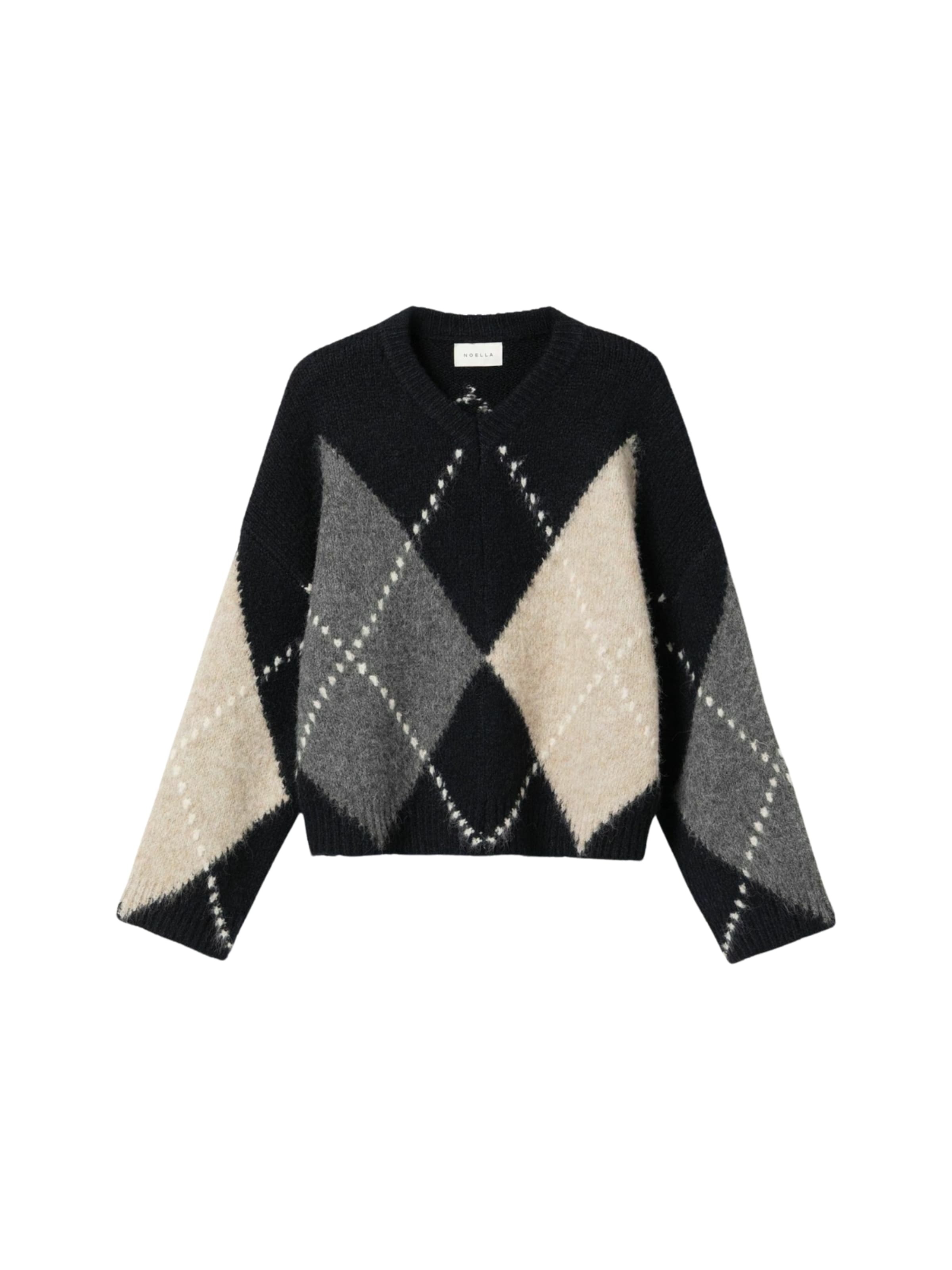 Pull-over ' Lai ' Noella en bleu : devant