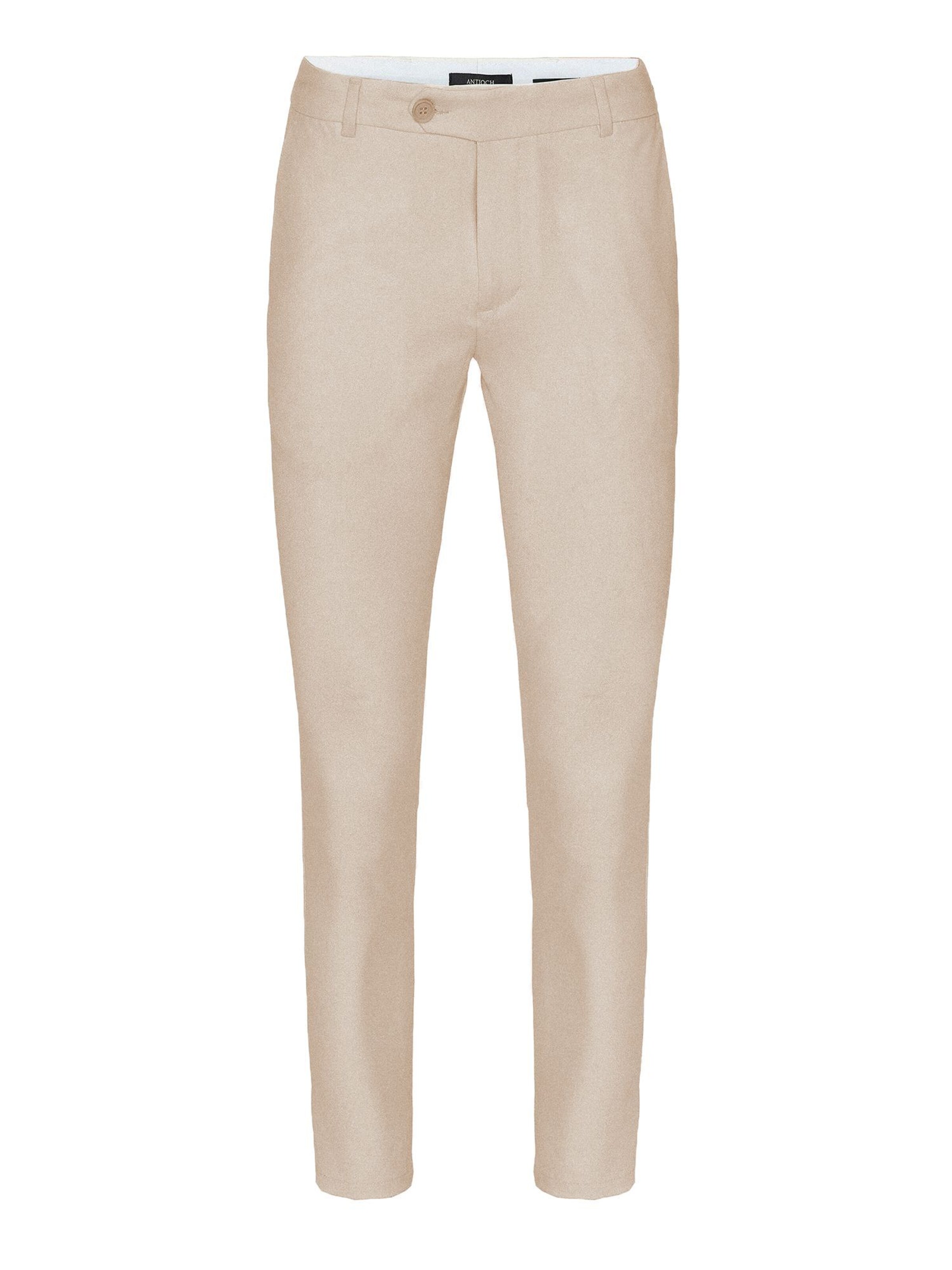 Coupe slim Pantalon Antioch en beige : devant