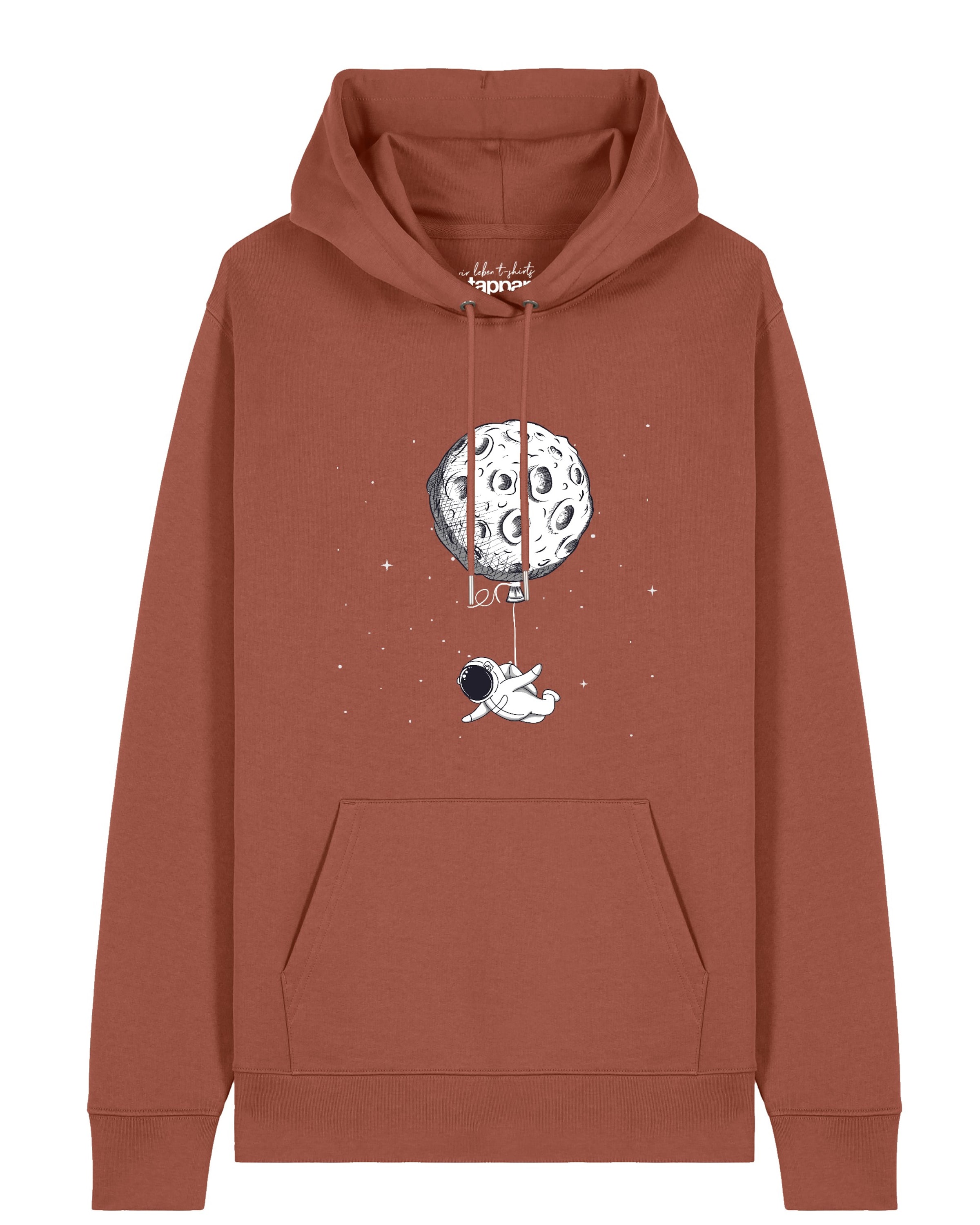 Watapparel Sweatshirt 'Funny Spaceman' in Bruin: voorkant