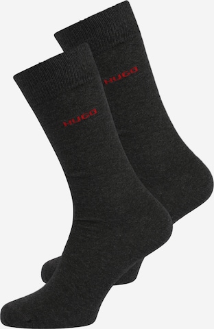 HUGO Red Къси чорапи в сиво: отпред