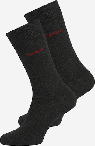 Chaussettes HUGO Red en gris : devant