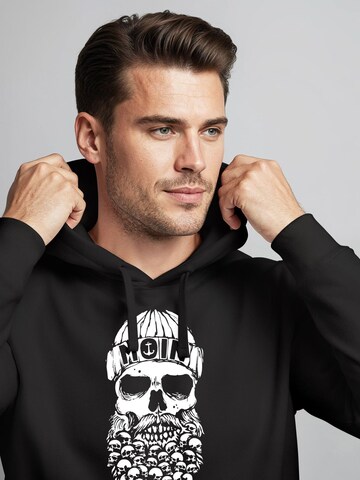 Neverless Sweatshirt 'Moin Skull' in Black