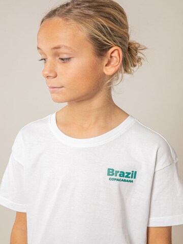 T-Shirt 'Janeiro' Deeluxe en blanc