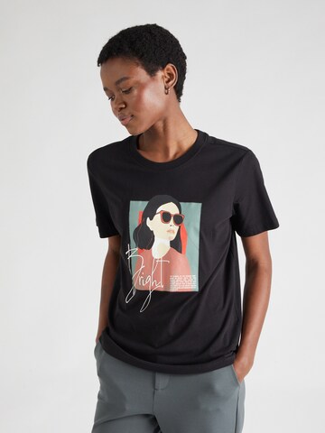 s.Oliver T-Shirt in Schwarz: Vorderseite
