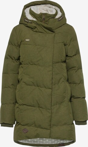 Ragwear Winter Coat 'Pavla' in Green: front