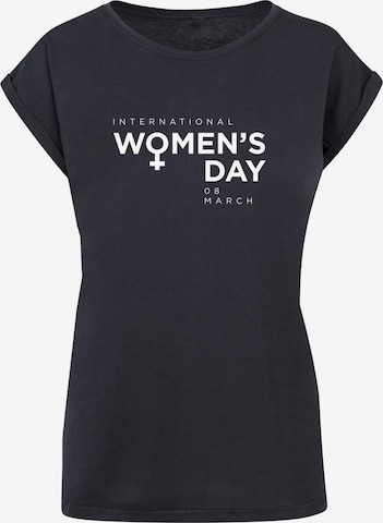 Merchcode Shirt 'WD - International Women's Day 2' in Blauw: voorkant