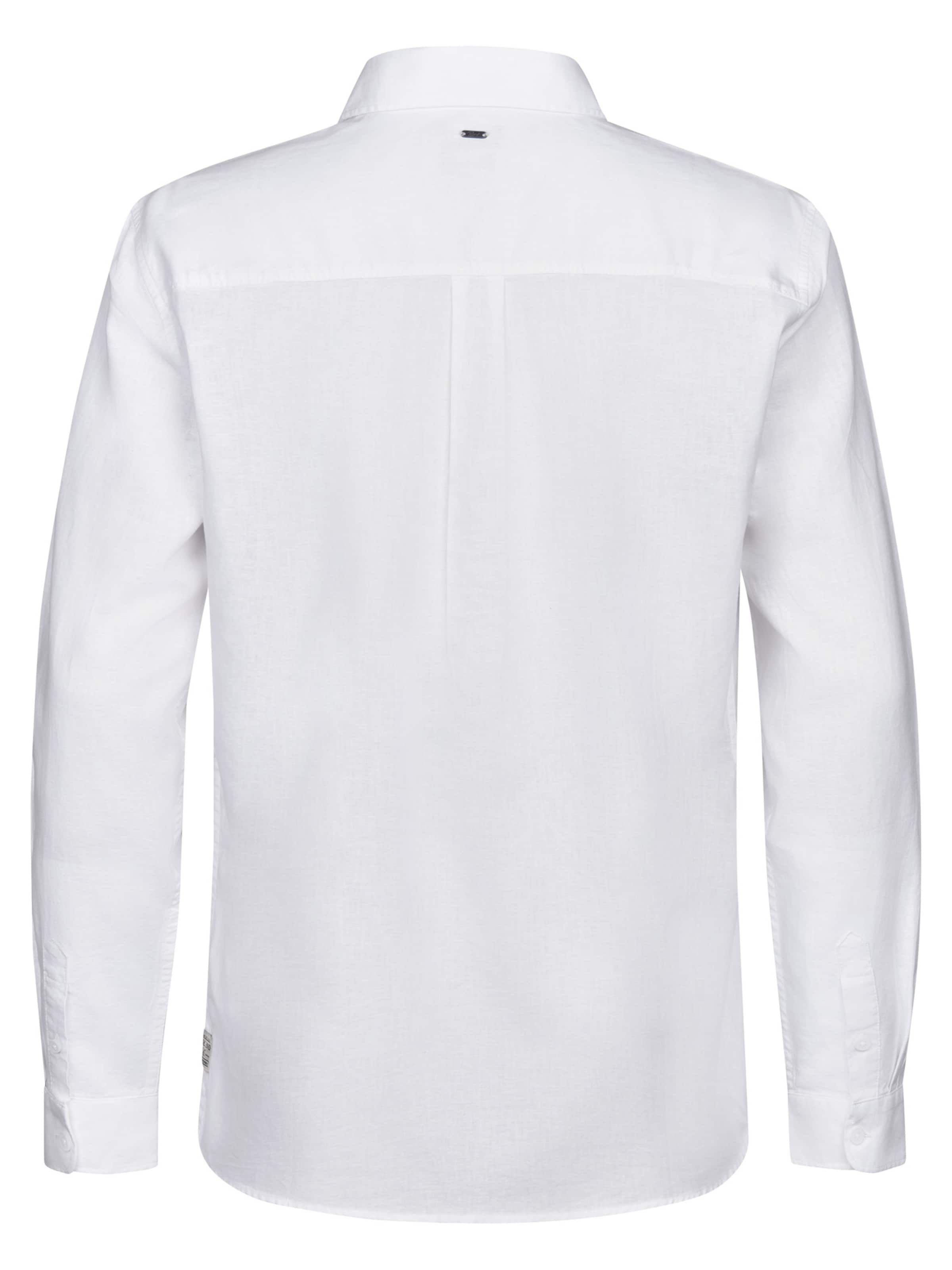 Petrol Industries Regular Fit Hemd 'Canyonero' in Weiß