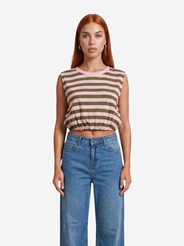 Top 'Viscosa Righe' di I AM in verde