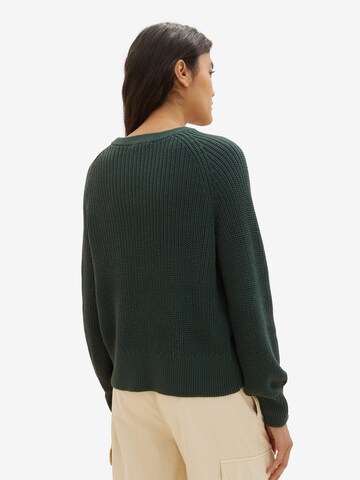 TOM TAILOR DENIM Sweater in Green