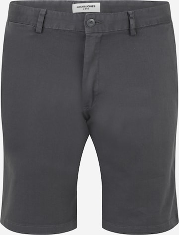 Jack & Jones PlusLoosefit Chino hlače 'JPSTCHRIS' - siva boja: prednji dio