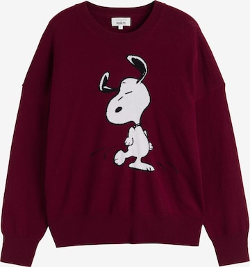 Chinti & Parker Pullover 'Dancing Snoopy' i rød: forside