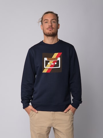 Sweat-shirt ' Kassette ' Watapparel en bleu : devant