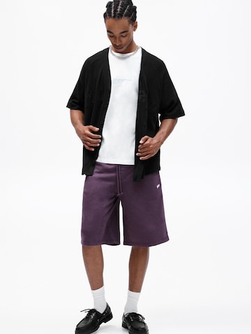 Loosefit Pantalon Pull&Bear en violet