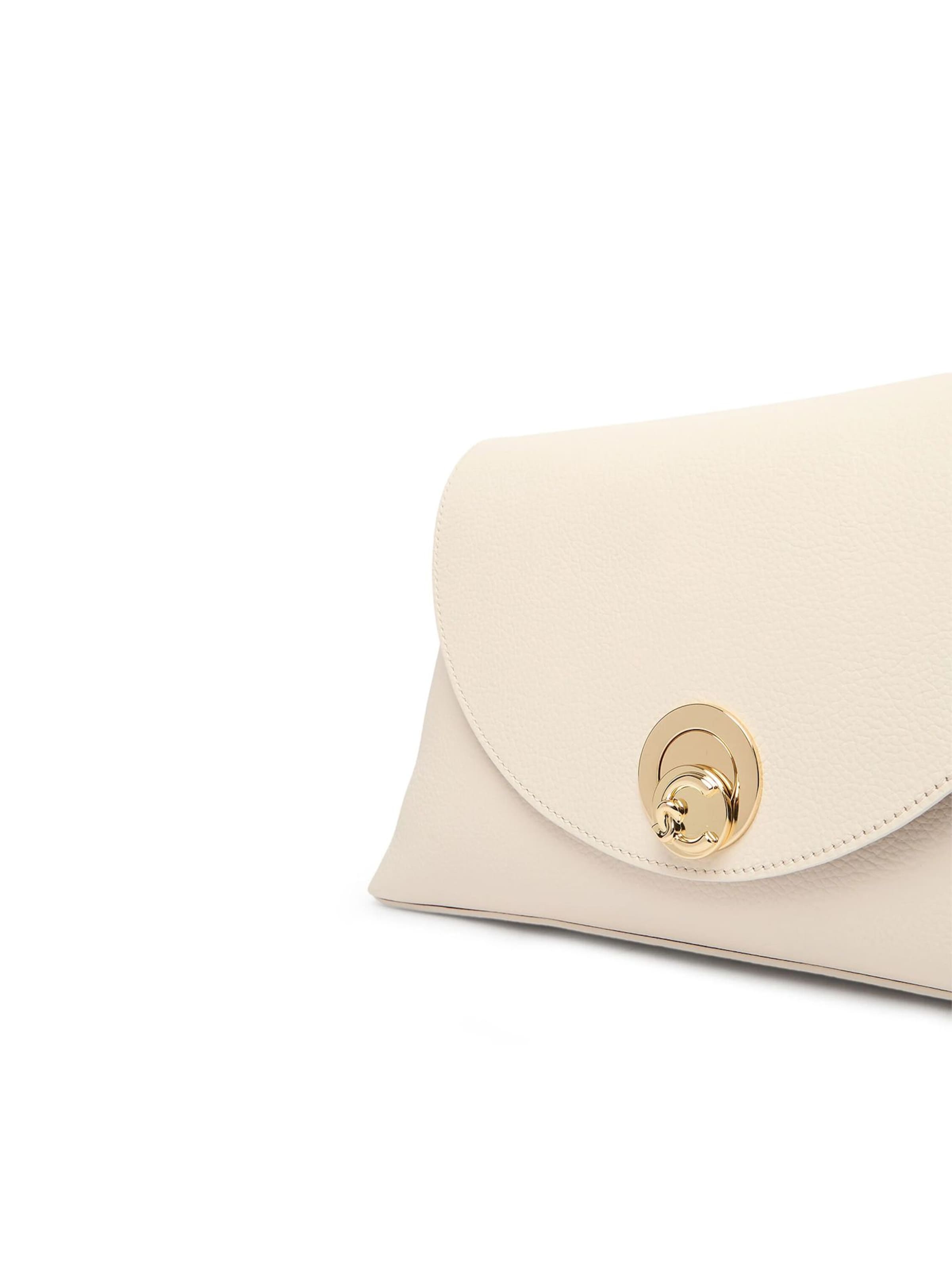 Coccinelle Handtas 'Nikla Double Grainy Leather' in Wit