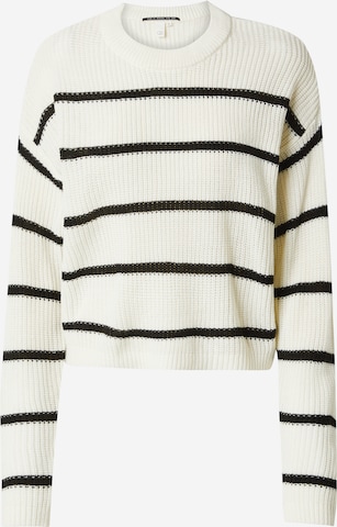 Pull-over QS en beige : devant